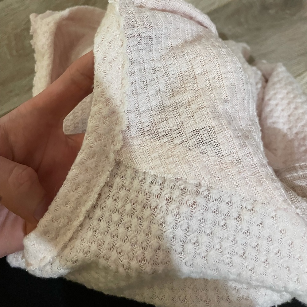 Baby pink, waffle long sleeve, size XS, Eli+Ali brand by Anthropologie - soft - Picture 2 of 4